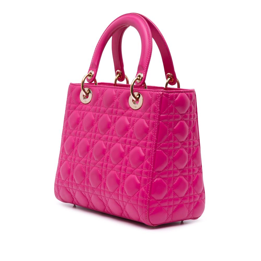 Pink Leather Dior Lady Dior