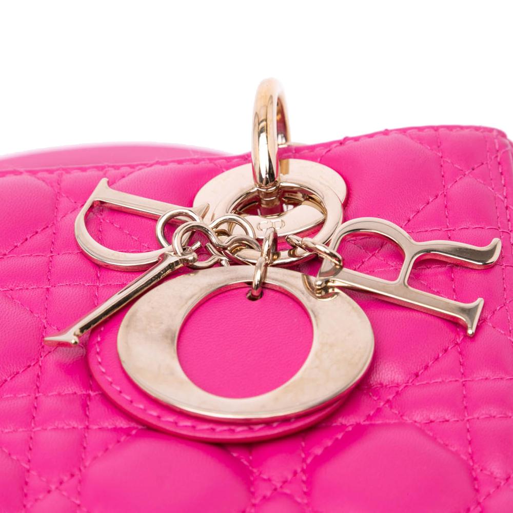 Pink Leather Dior Lady Dior