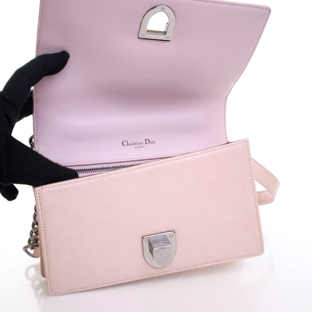 Pink Leather Dior Shoulder Bag