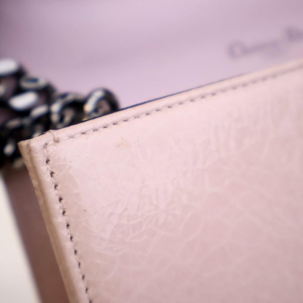 Pink Leather Dior Shoulder Bag