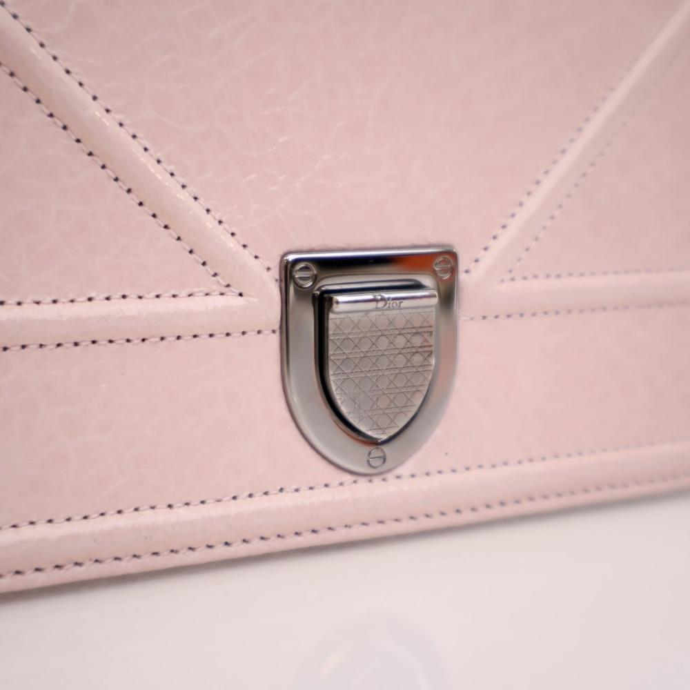 Pink Leather Dior Shoulder Bag