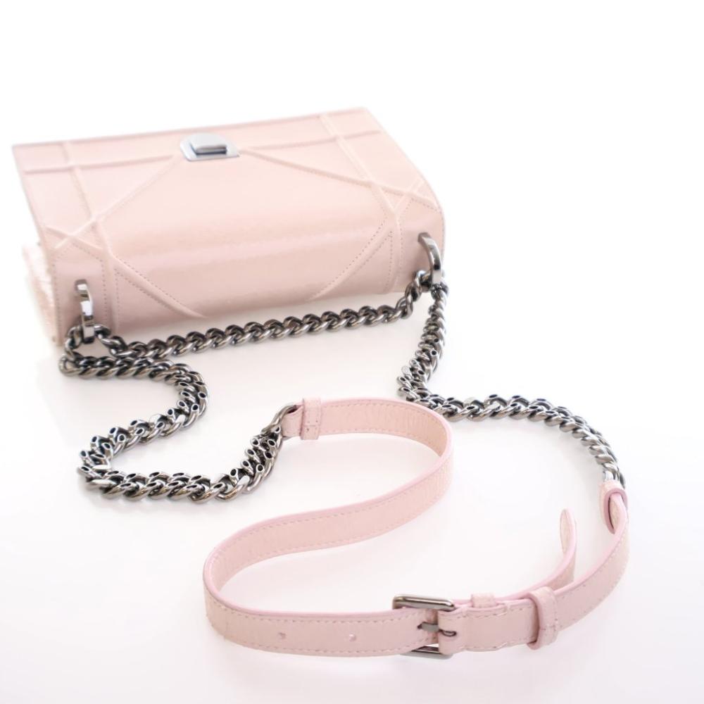 Pink Leather Dior Shoulder Bag