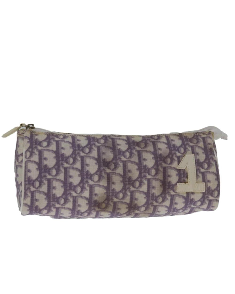 Purple Canvas Dior Cosmetic Pouch