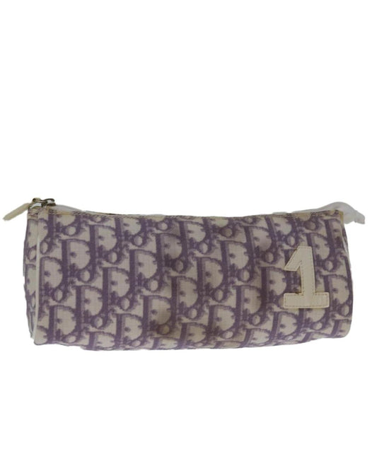 Purple Canvas Dior Cosmetic Pouch