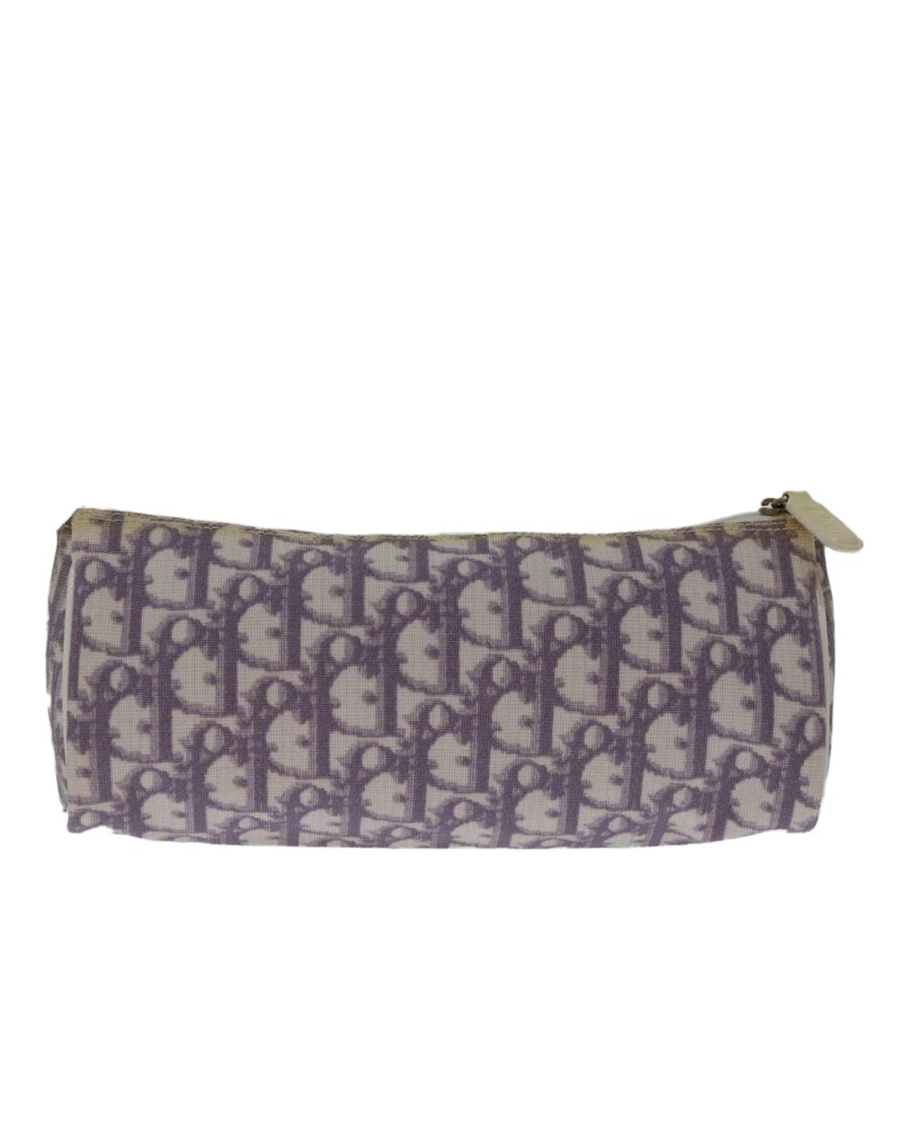 Purple Canvas Dior Cosmetic Pouch
