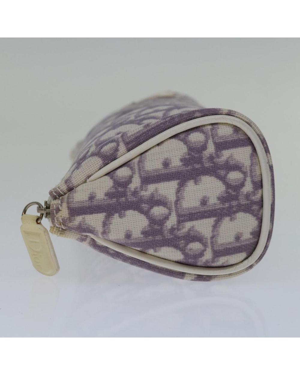 Purple Canvas Dior Cosmetic Pouch