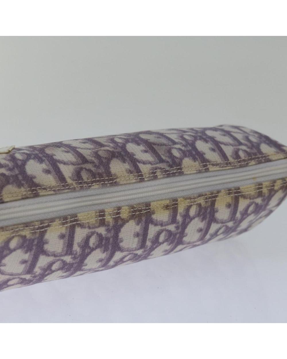 Purple Canvas Dior Cosmetic Pouch