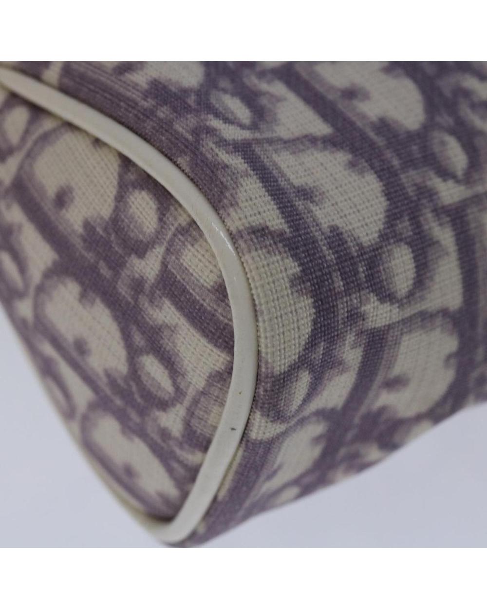 Purple Canvas Dior Cosmetic Pouch