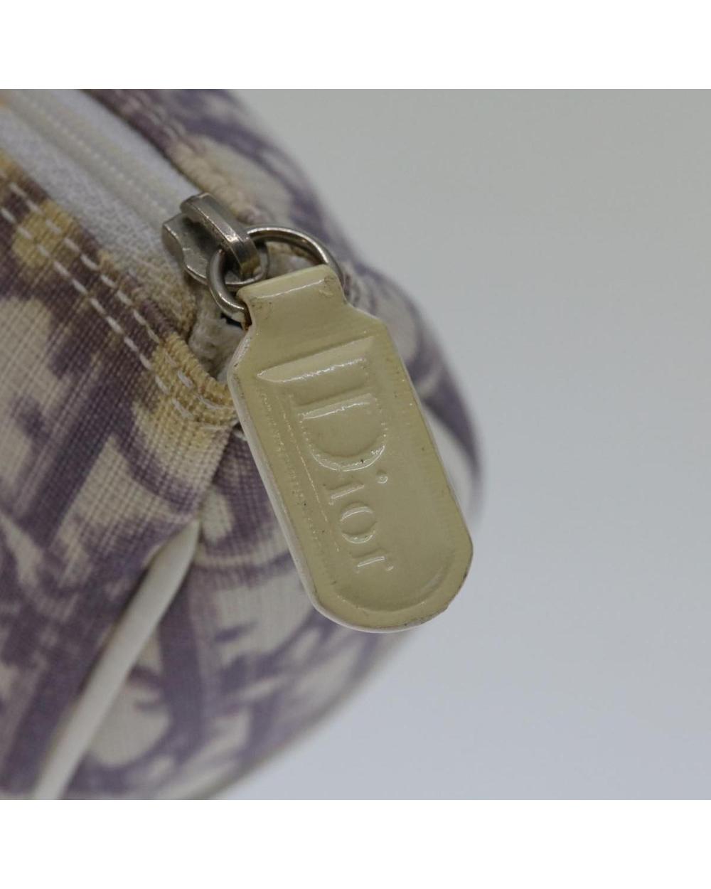 Purple Canvas Dior Cosmetic Pouch