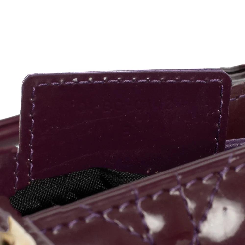 Purple Leather Dior Lady Dior
