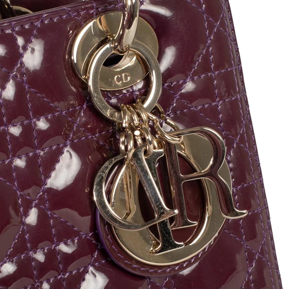 Purple Leather Dior Lady Dior