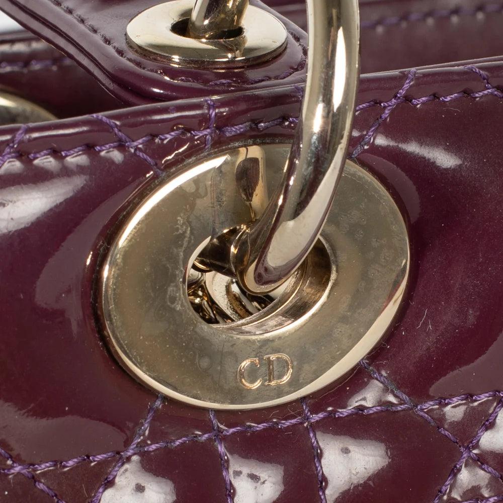 Purple Leather Dior Lady Dior