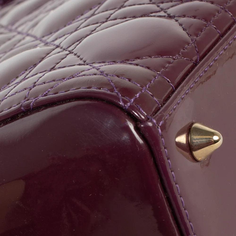Purple Leather Dior Lady Dior