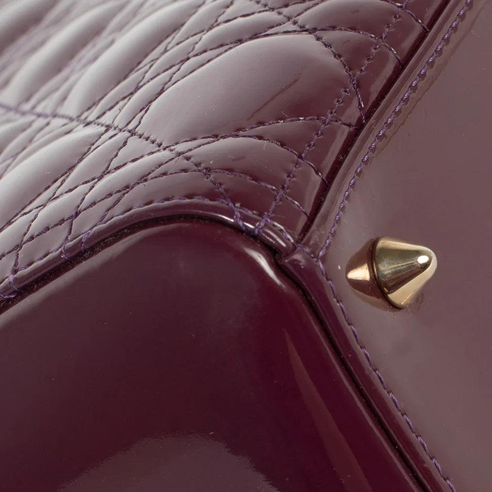 Purple Leather Dior Lady Dior