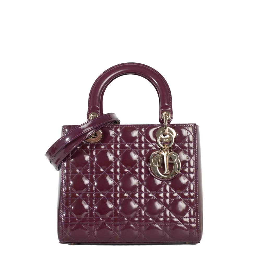 Purple Leather Dior Lady Dior
