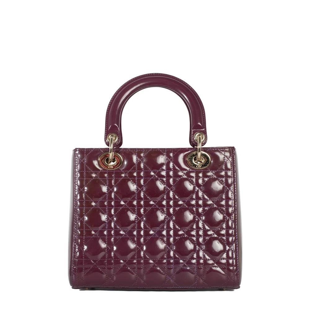 Purple Leather Dior Lady Dior