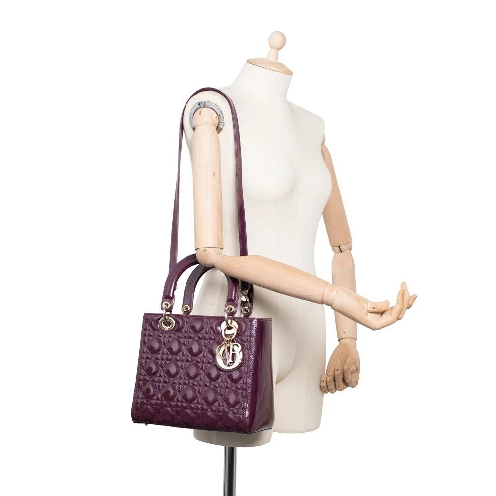 Purple Leather Dior Lady Dior