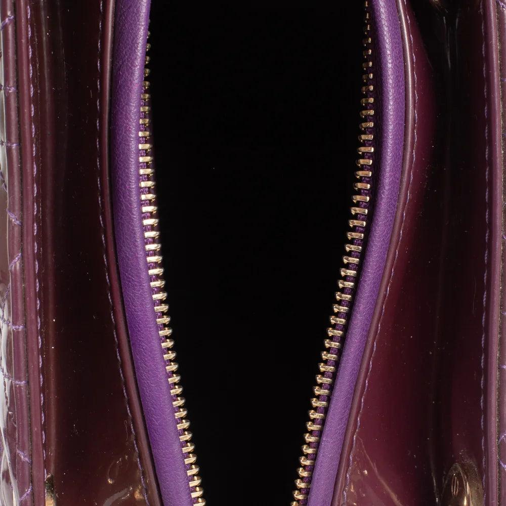 Purple Leather Dior Lady Dior