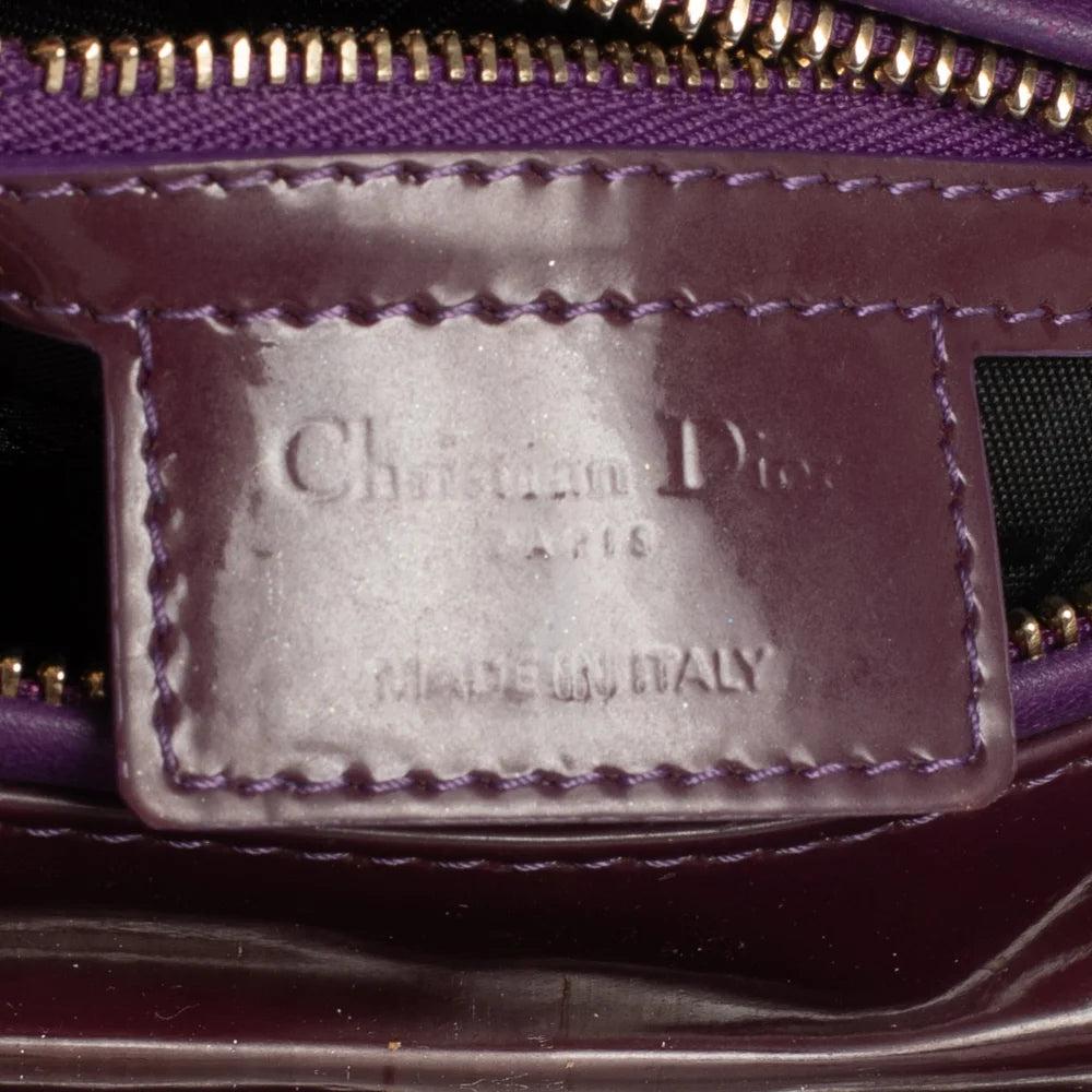 Purple Leather Dior Lady Dior