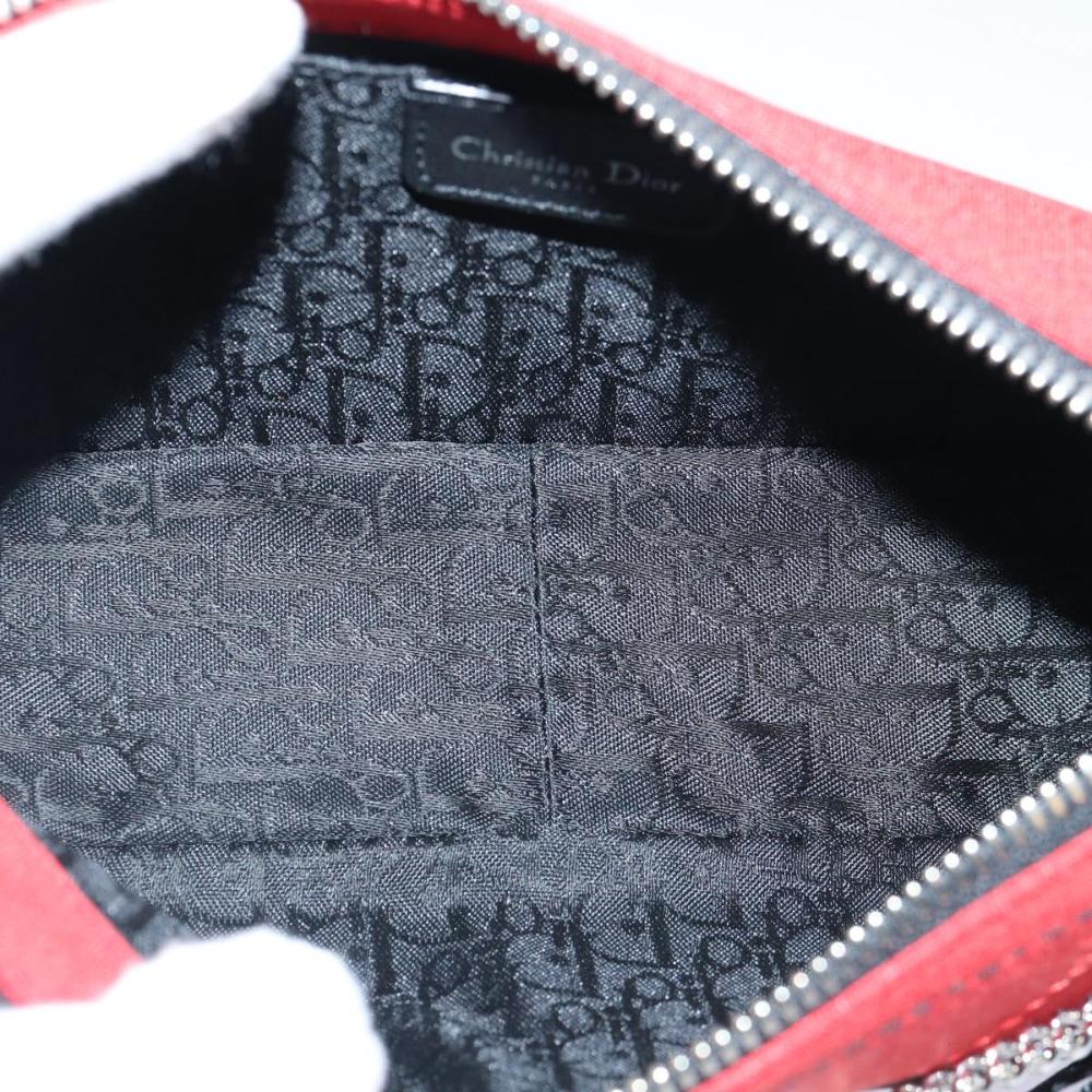 Red Fabric Dior Shoulder Bag