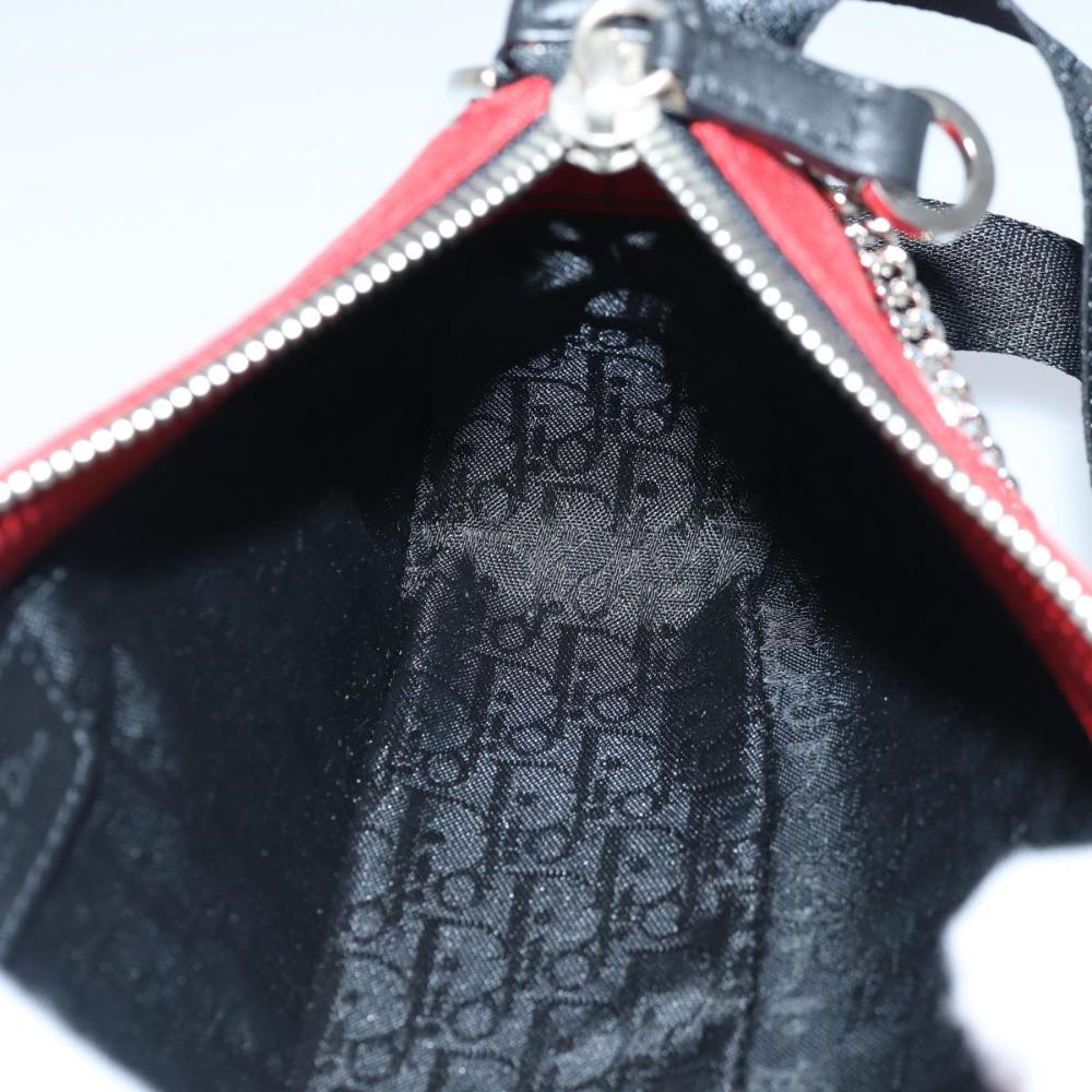 Red Fabric Dior Shoulder Bag