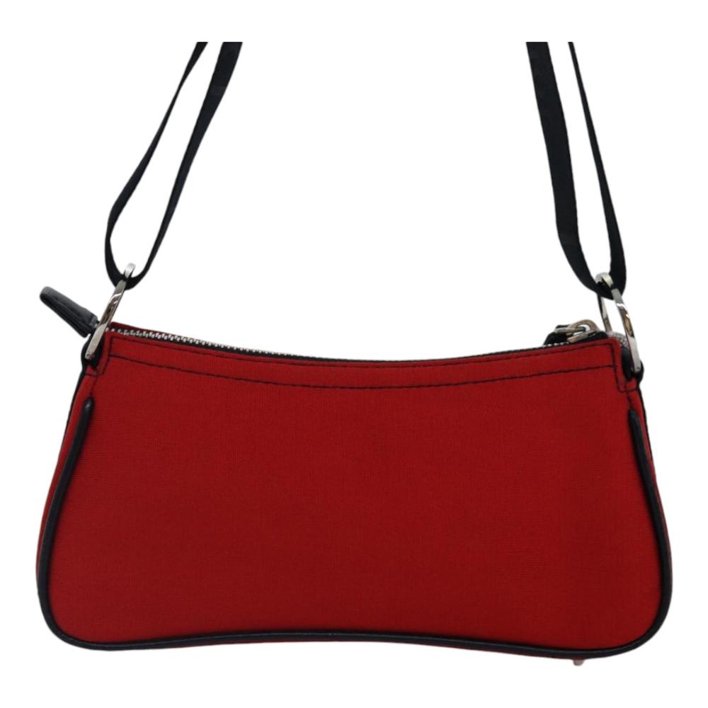 Red Fabric Dior Shoulder Bag