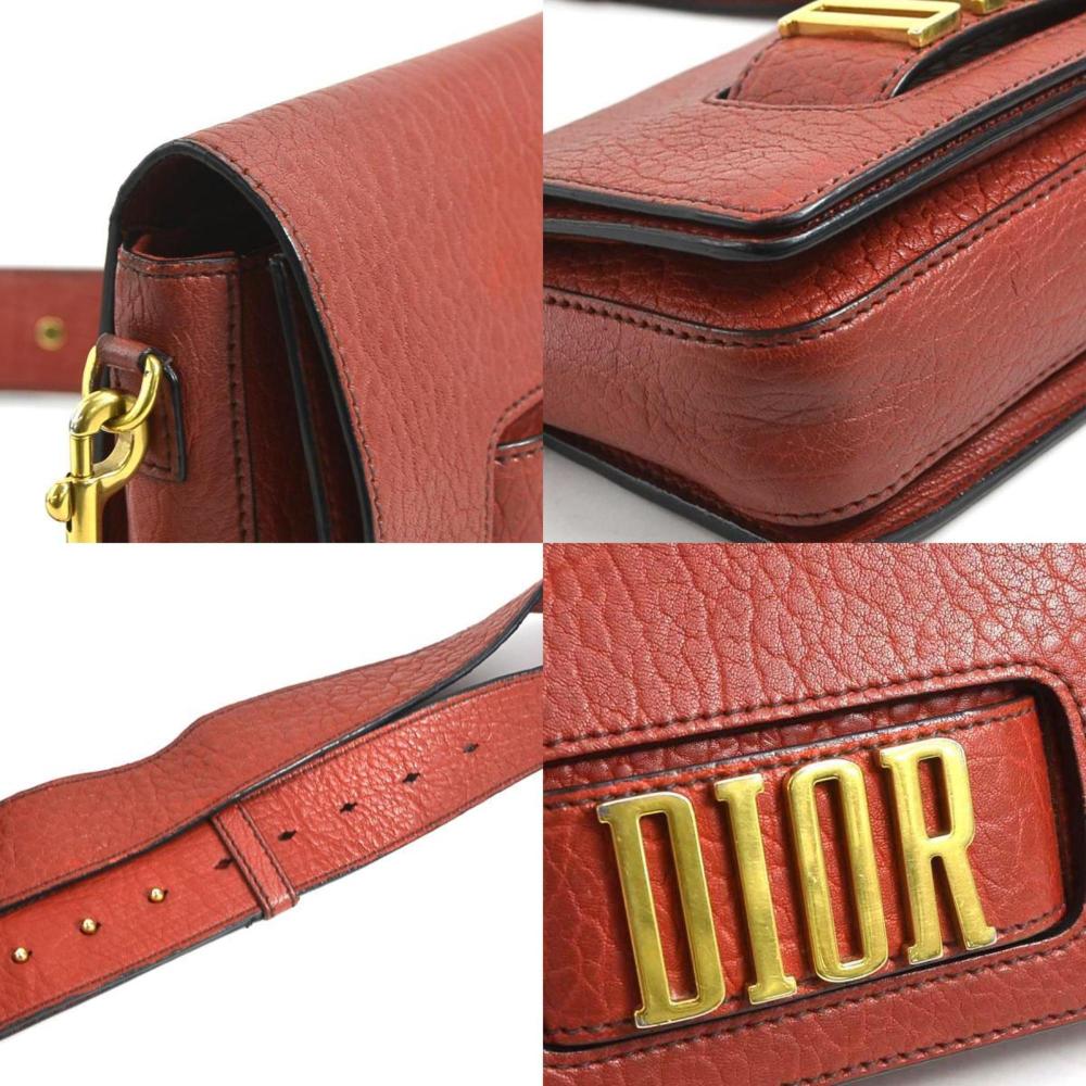 Red Fabric Dior Shoulder Bag