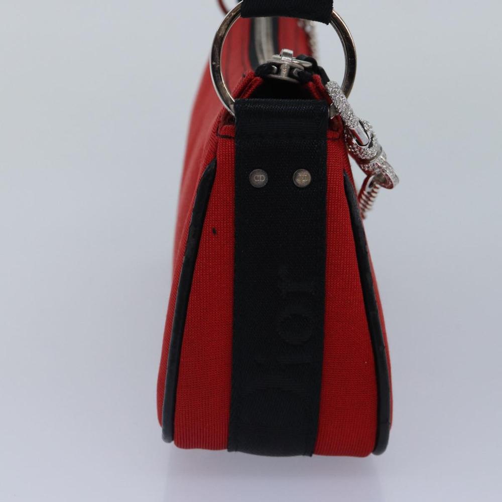Red Fabric Dior Shoulder Bag