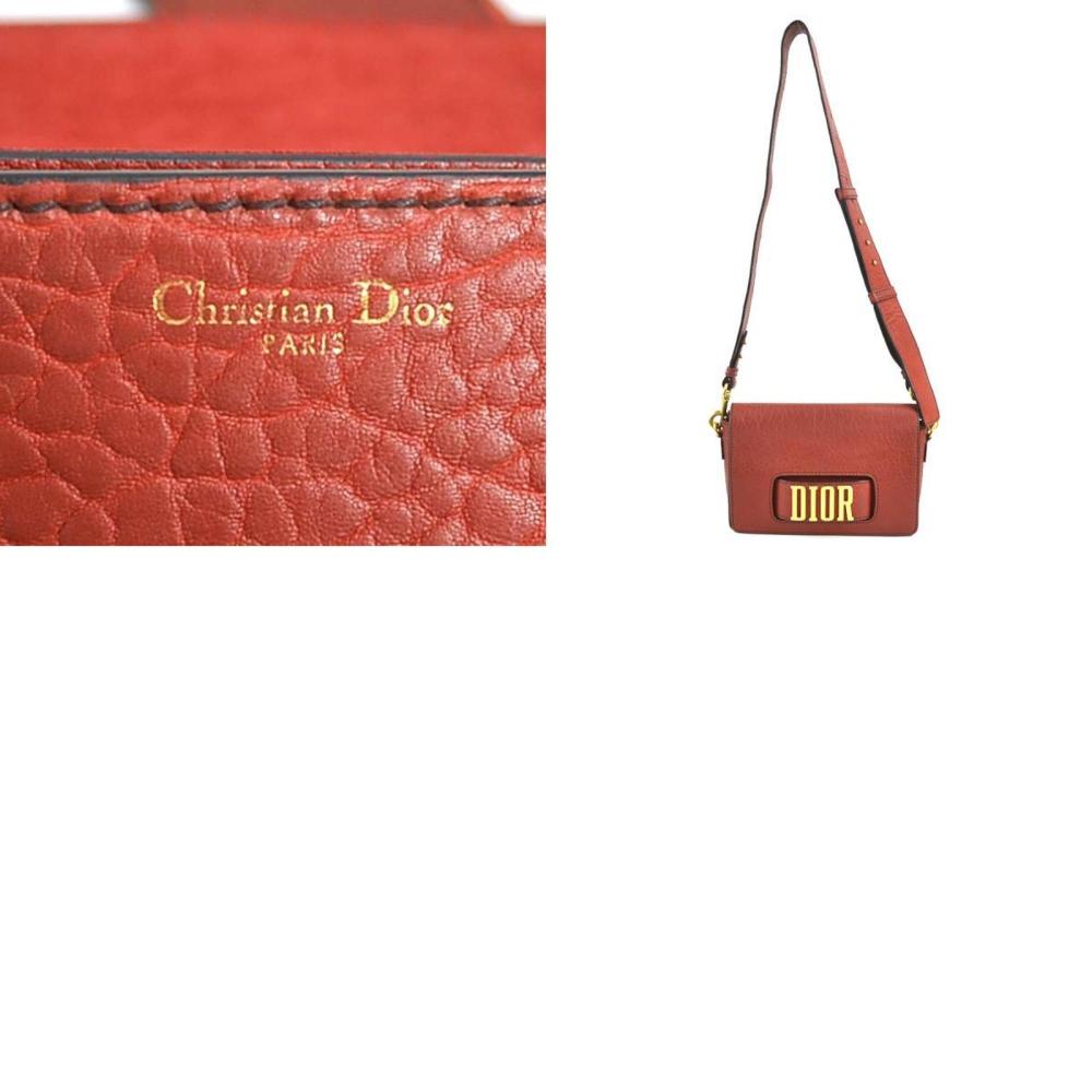 Red Fabric Dior Shoulder Bag