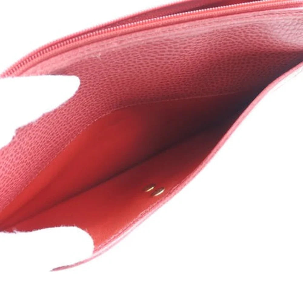 Red Leather Dior Clutch