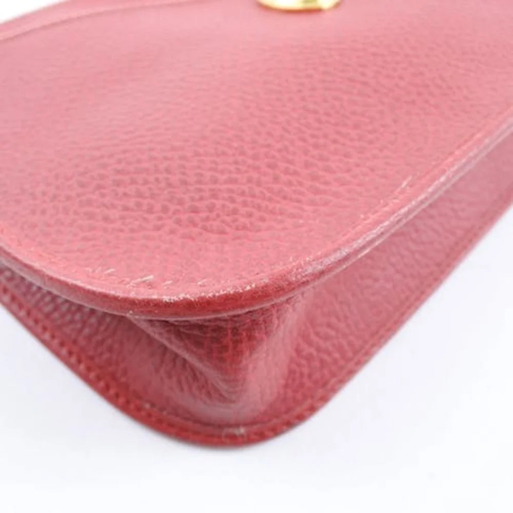 Red Leather Dior Clutch
