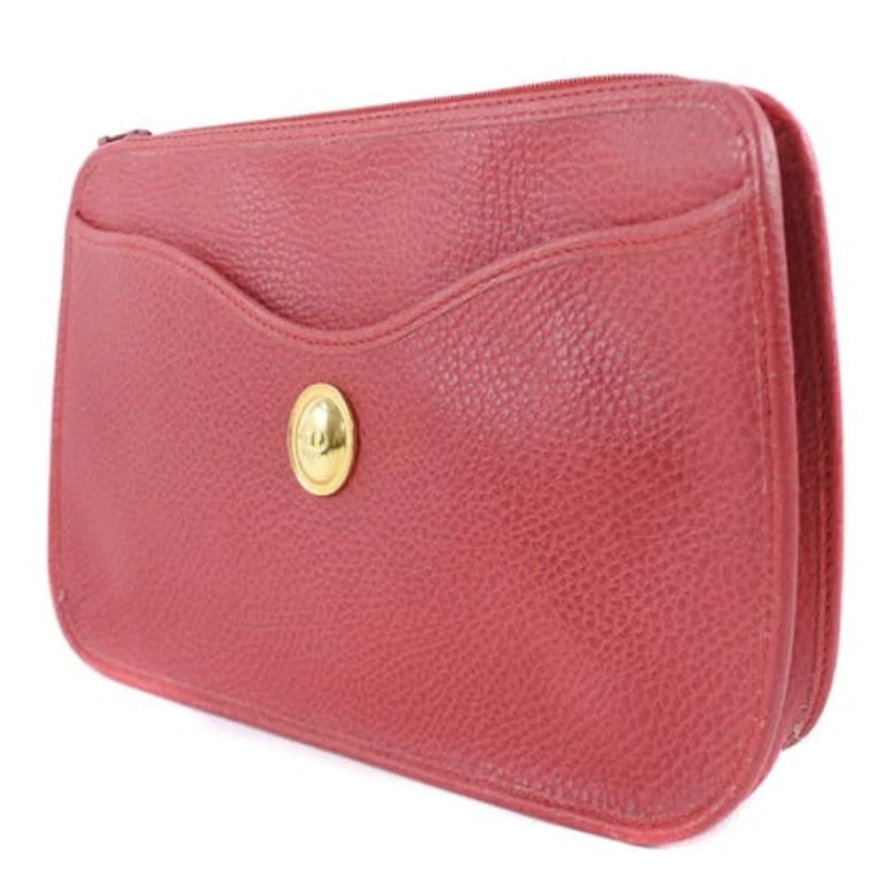 Red Leather Dior Clutch