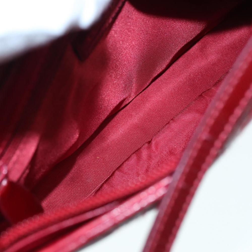 Red Leather Dior Cosmetic Pouch