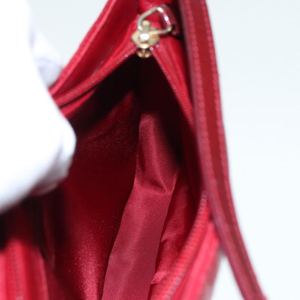 Red Leather Dior Cosmetic Pouch