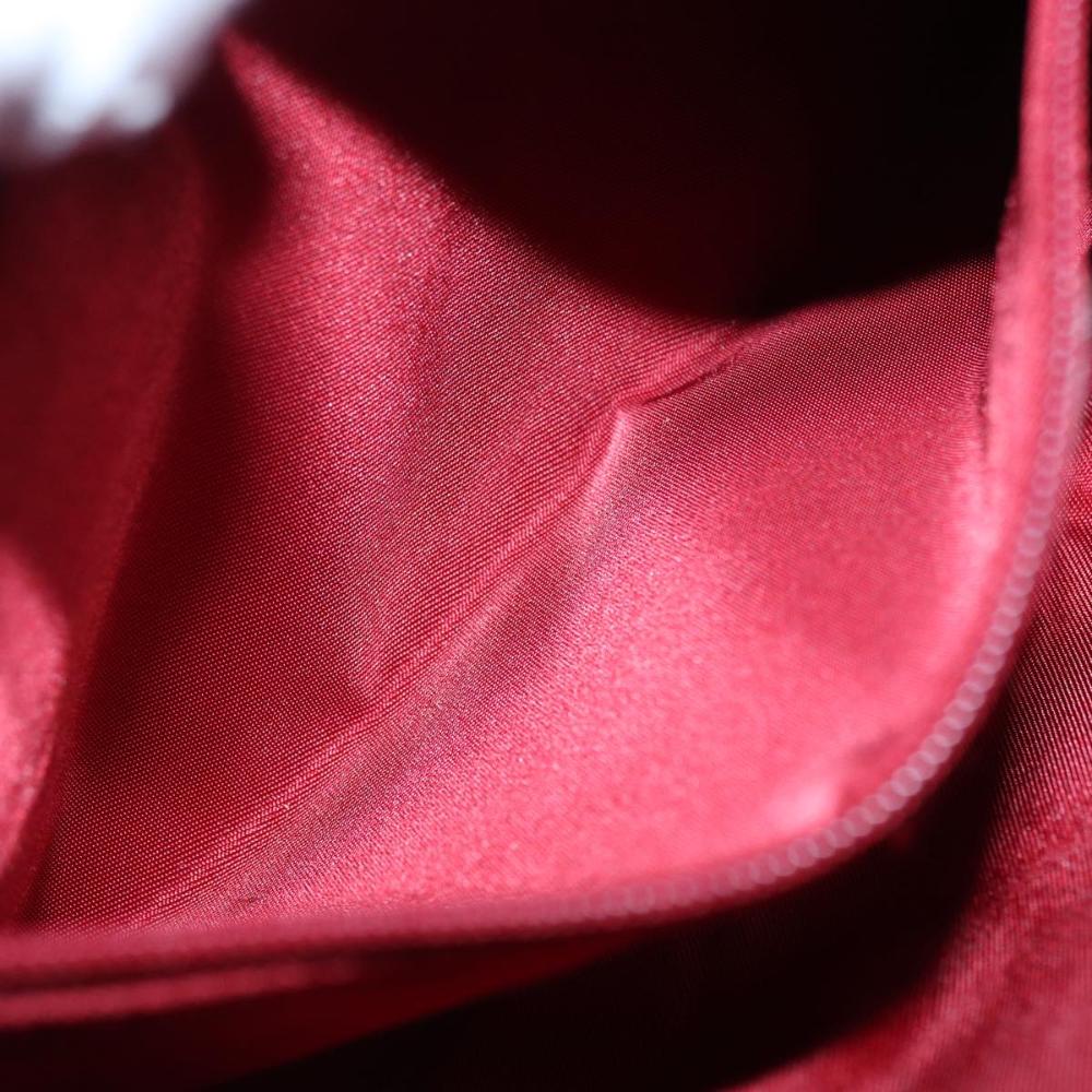 Red Leather Dior Cosmetic Pouch