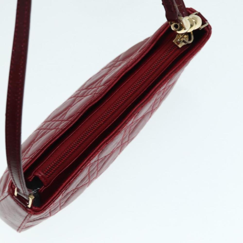 Red Leather Dior Cosmetic Pouch