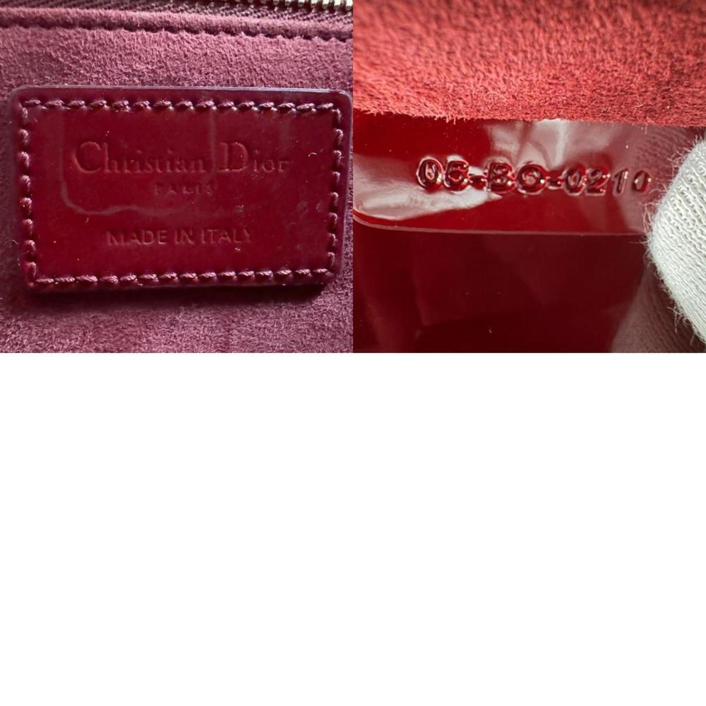 Red Leather Dior Lady Dior