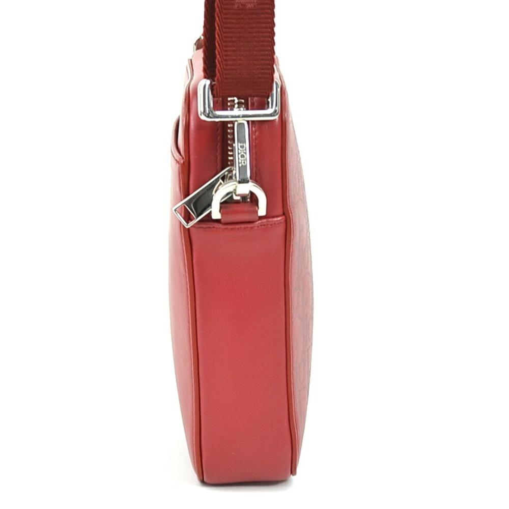 Red Leather Dior Shoulder Bag