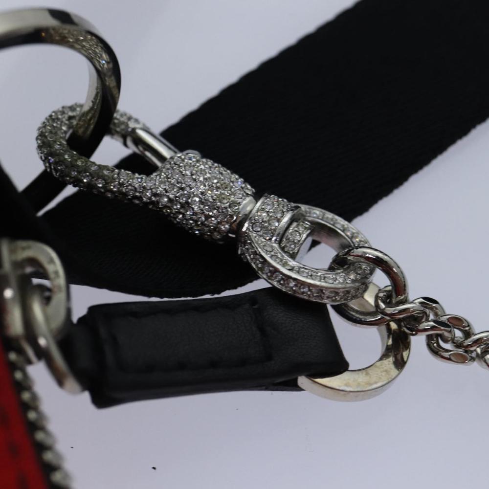 Red Silk Dior Shoulder Bag