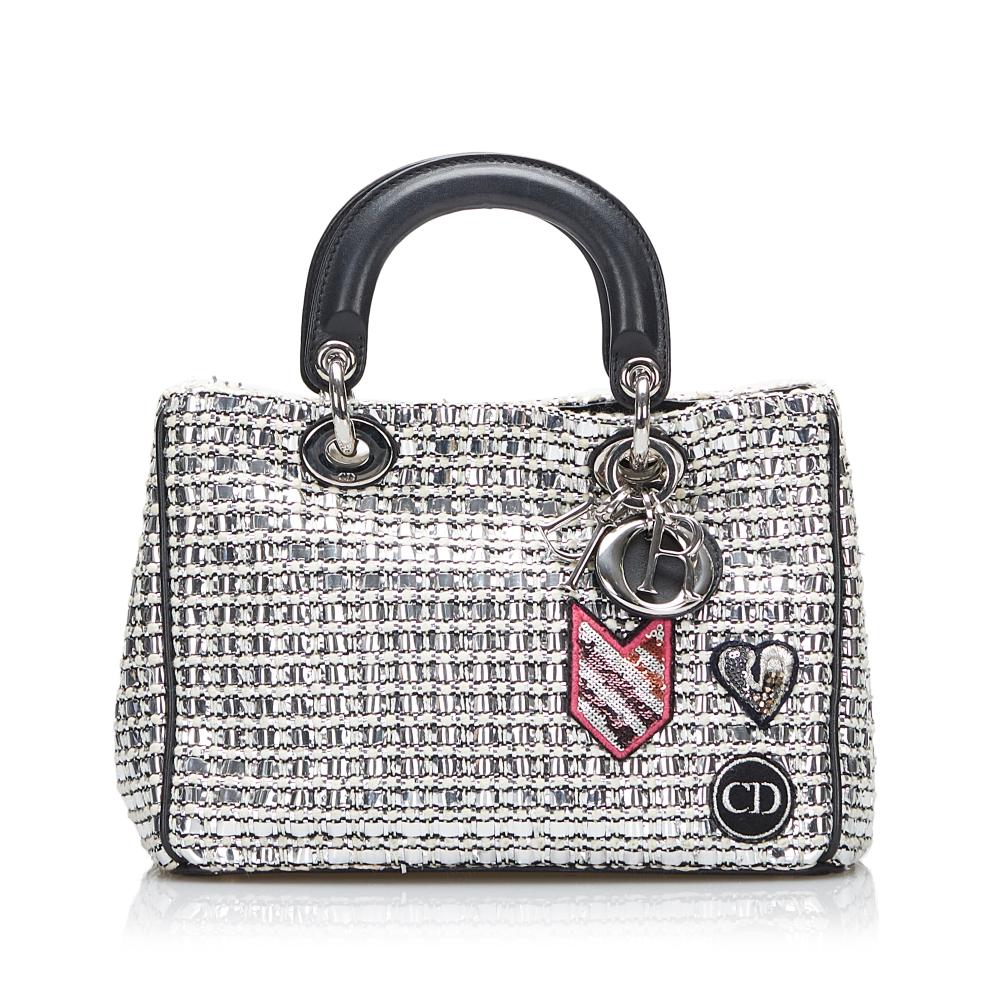 Silver Fabric Dior Lady Dior