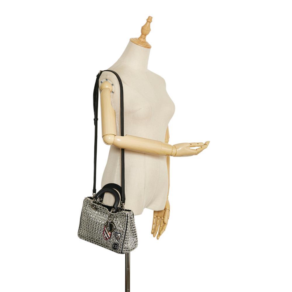 Silver Fabric Dior Lady Dior