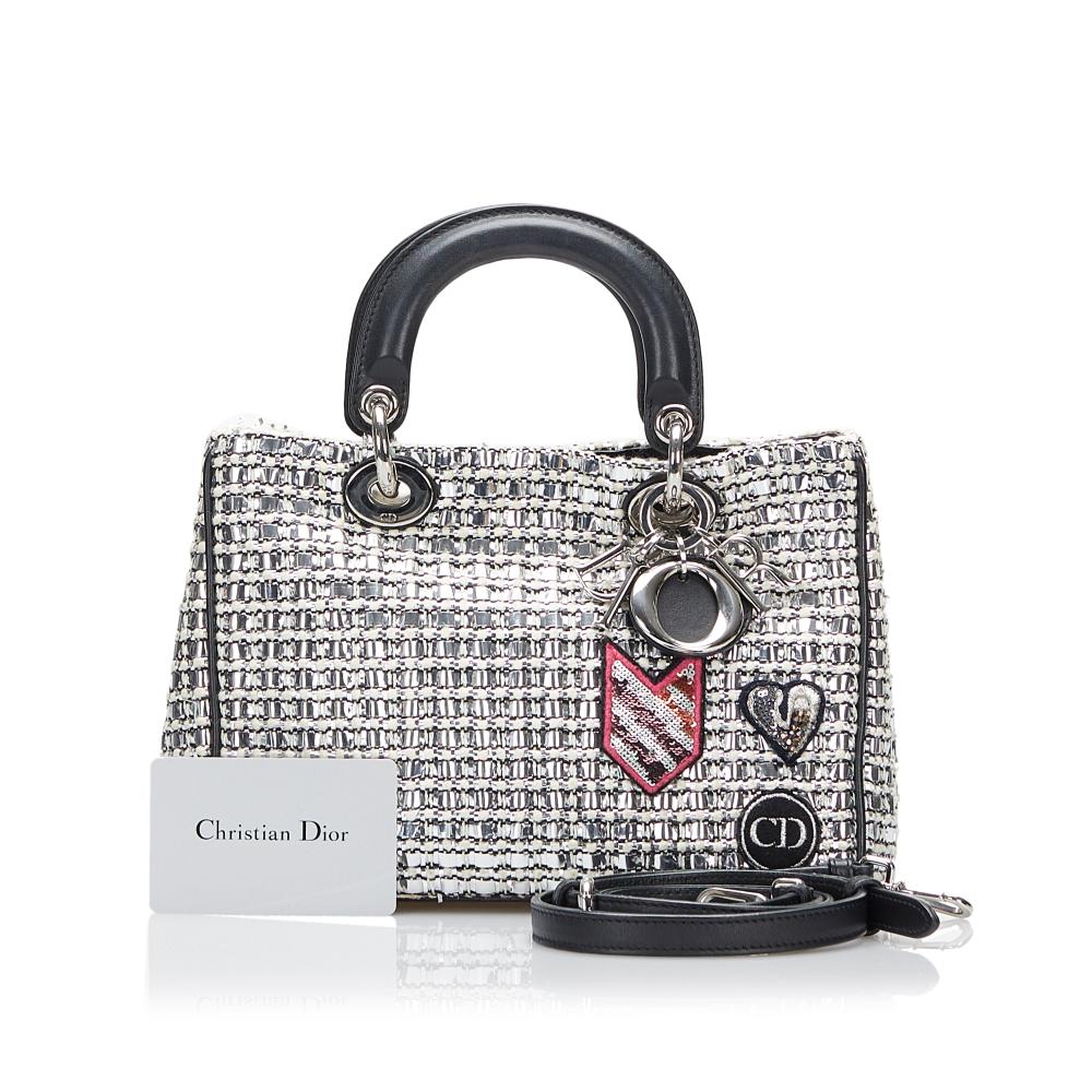 Silver Fabric Dior Lady Dior