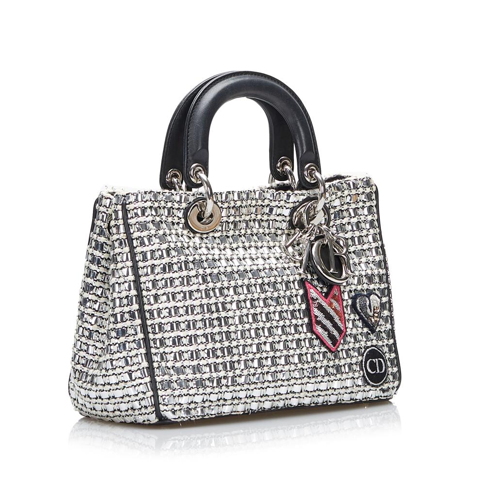 Silver Fabric Dior Lady Dior