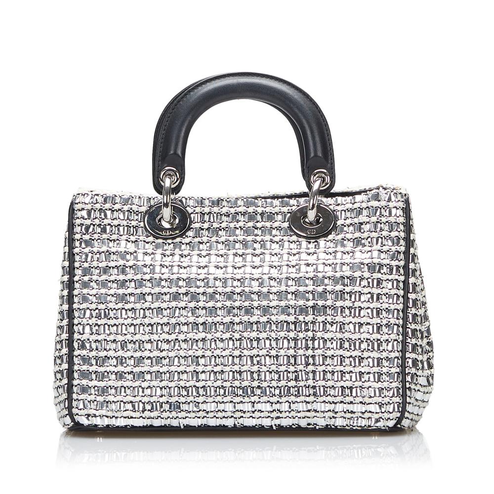 Silver Fabric Dior Lady Dior