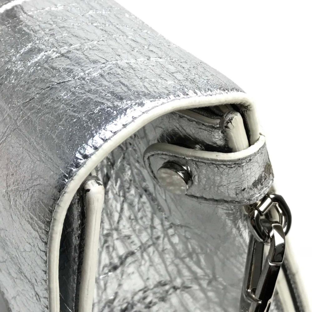 Silver Leather Dior Travel Bag