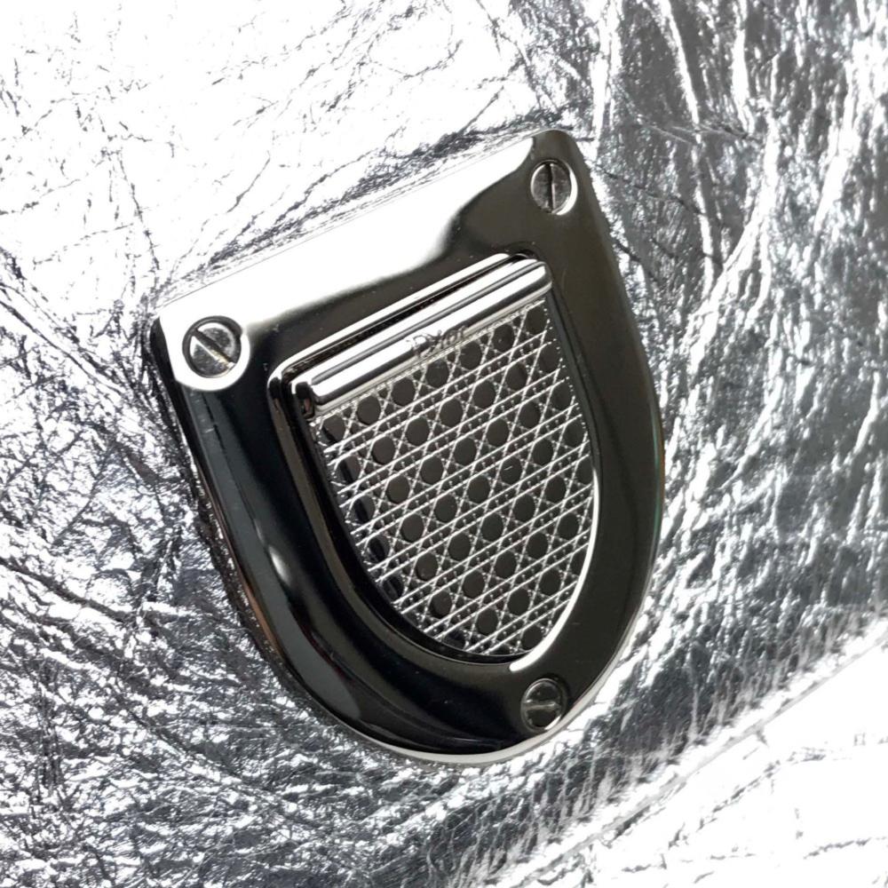 Silver Leather Dior Travel Bag