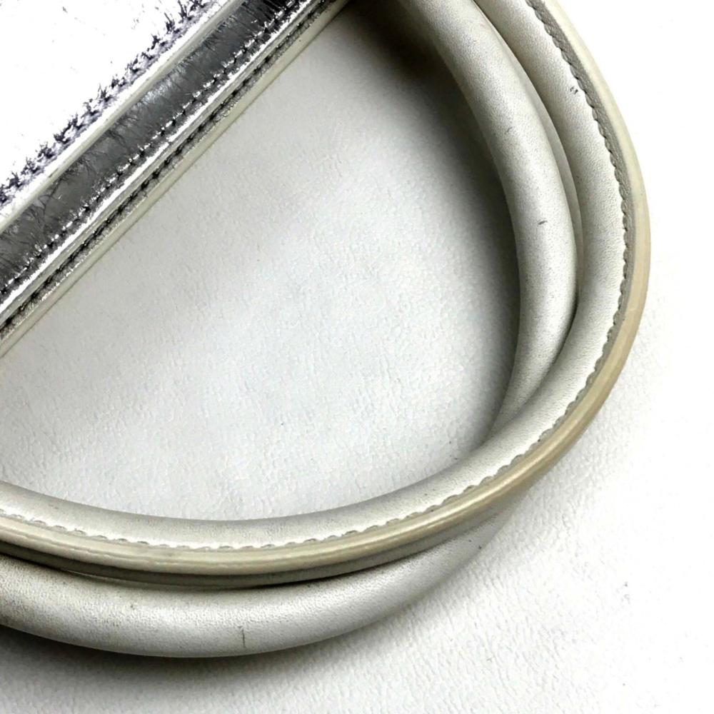 Silver Leather Dior Travel Bag