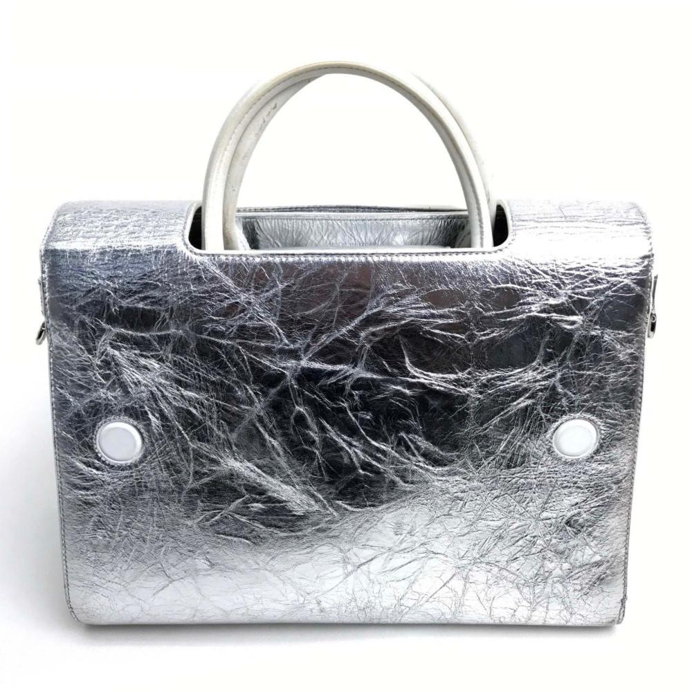 Silver Leather Dior Travel Bag