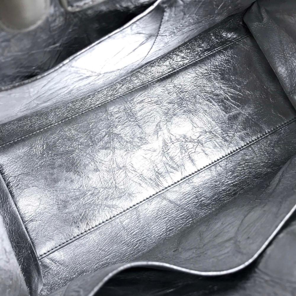 Silver Leather Dior Travel Bag