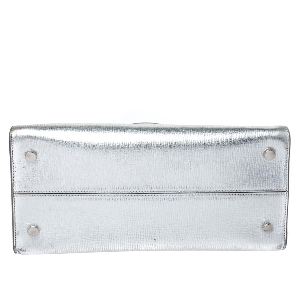 Silver Leather Dior Tote